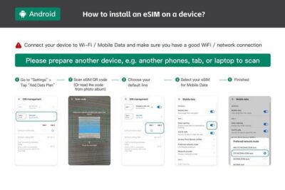 eSIM 4G/5G Data for Asia 8 Areas Singapore Thailand MY VN HK TW - QR code delivery and activation: the part you should get right
