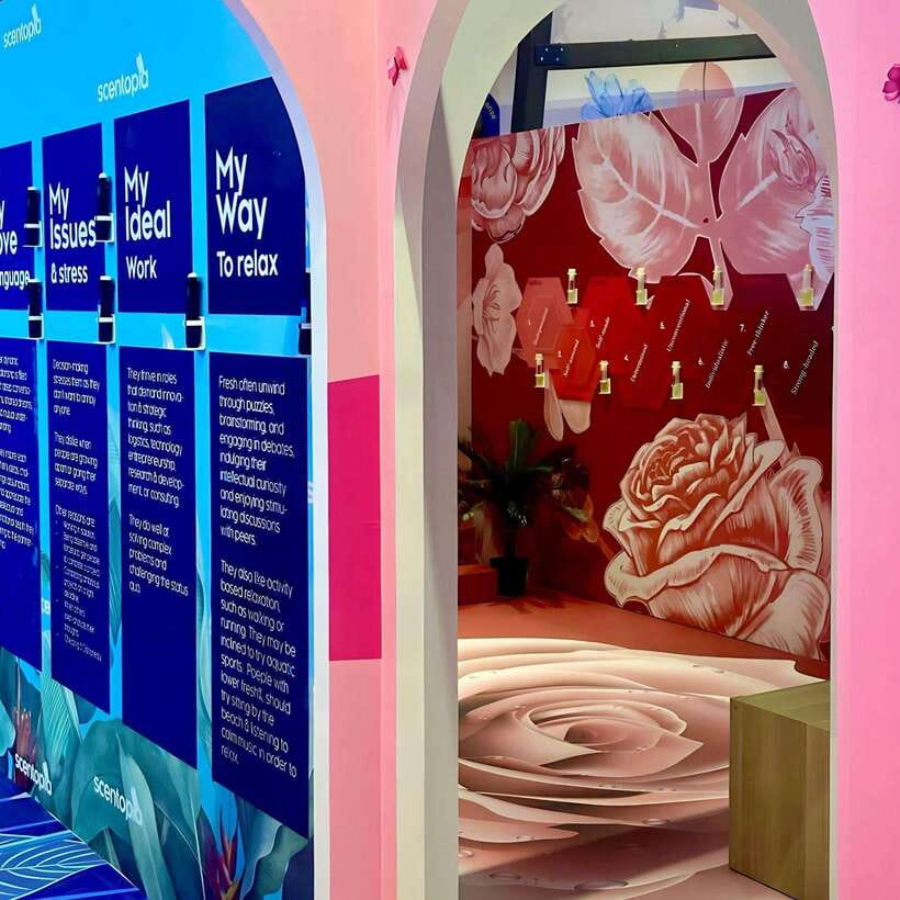 Scentopia - 100ml Scent crafting with Rainforest orchids - AR walls and on-site exhibits: what to do while your bottle gets packed