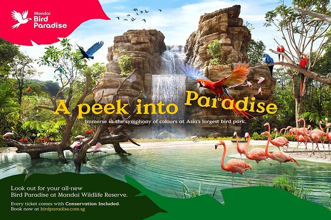 Singapore: Bird Paradise Entry Ticket - Themed habitats: African Waterfall, Southeast Asian aviaries, and Penguin Coast
