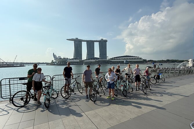 Singapore City Bike Tour - Cycling Through a Shopping Mall and the Raffles Hotel Contrast