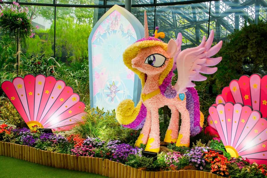 Singapore: Disney Garden of Wonder at Floral Fantasy - Supertree Observatory views: the payoff after the sculptures