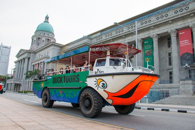 Singapore Duck Tour - From Suntec City Tower Two to the duck in the water