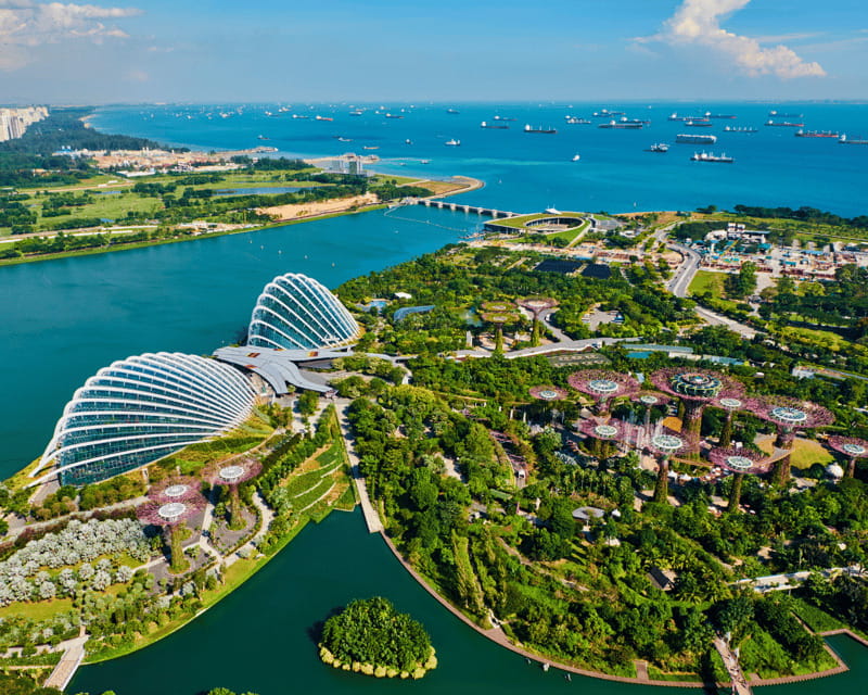 Singapore: Gardens by the Bay & Jurassic World with Pickup - SuperTree Grove and Garden Rhapsody: the light-and-sound payoff