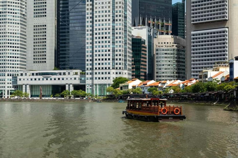 Singapore River Cruise, Garden Rhapsody & Spectra by CYT - Telok Ayer Market Passing By and the End-Point Choices