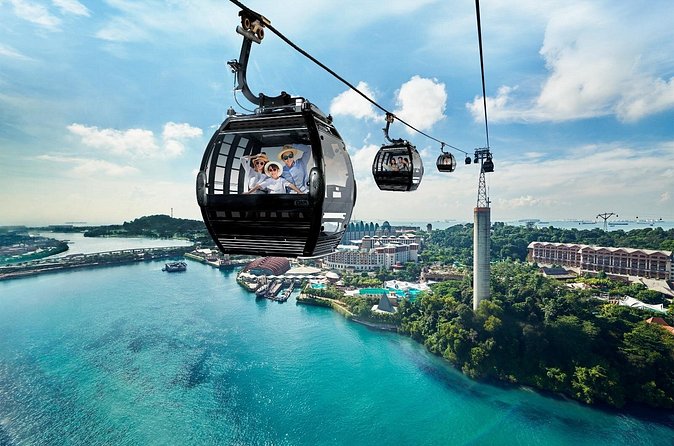 Singapore Sentosa Cable Car Return Ticket: 1 Flex Entry in 7 Days - Watch for dolphins near Adventure Cove and consider glass-bottom cars