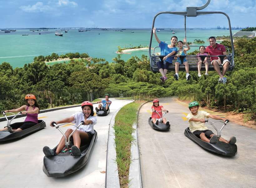 Singapore: Skyline Luge Sentosa Entry Ticket - Skyride chairlift: the uphill view that makes the ride worth it